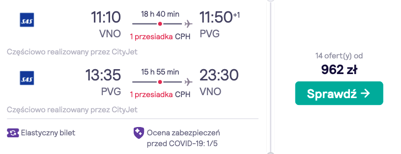 zarezerwuj loty do szanghaju