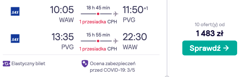 zarezerwuj loty do szanghaju