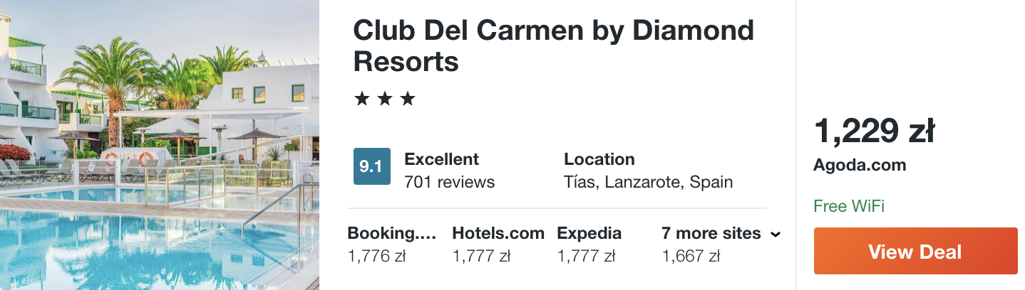 zarezerwuj hotel na lanzarote