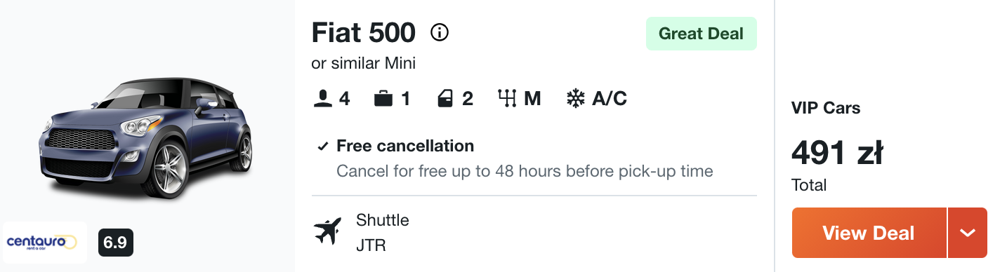 zarezerwuj auto na zakintos