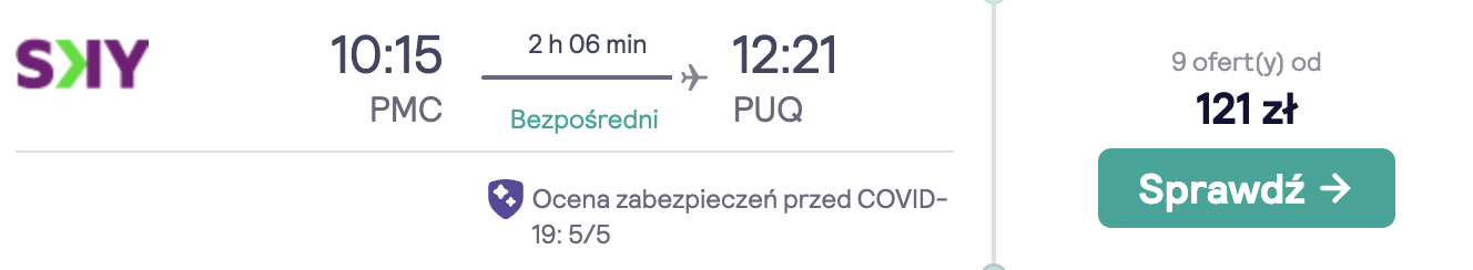 zarezerwuj loty do chile