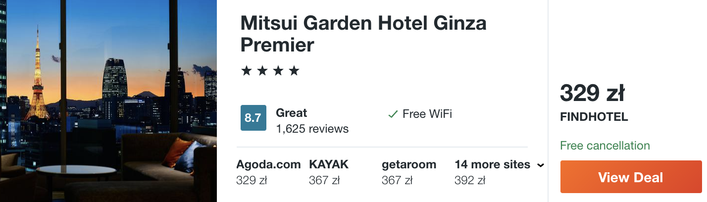 zarezerwuj hotel w tokio