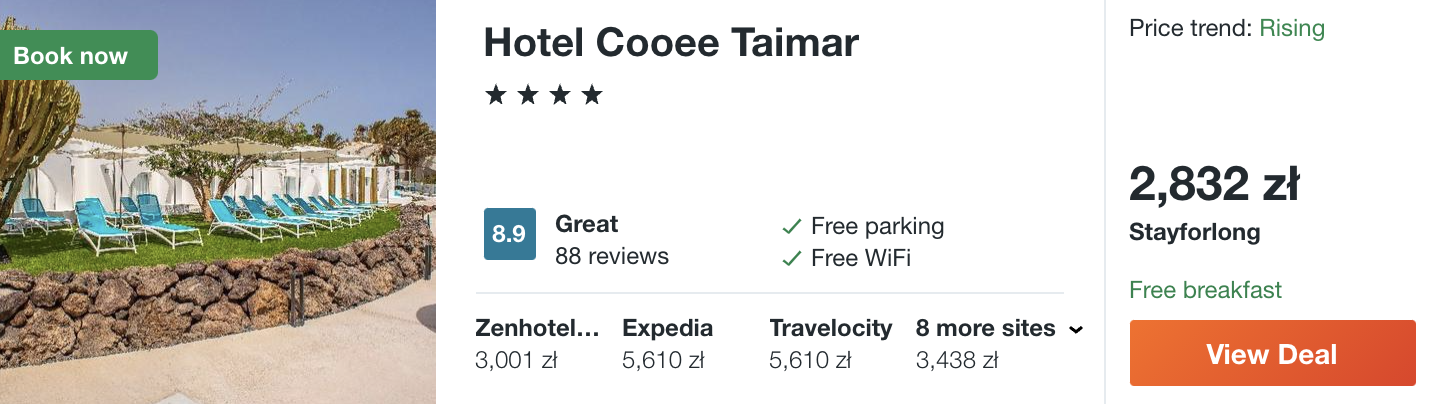 zarezerwuj hotel na fue