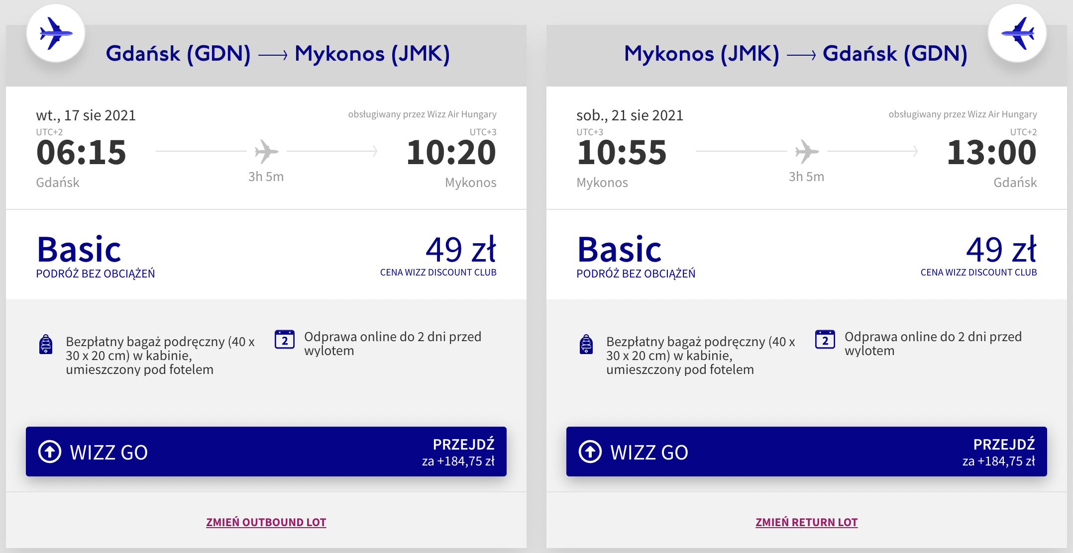 zarezerwuj loty na mykonos