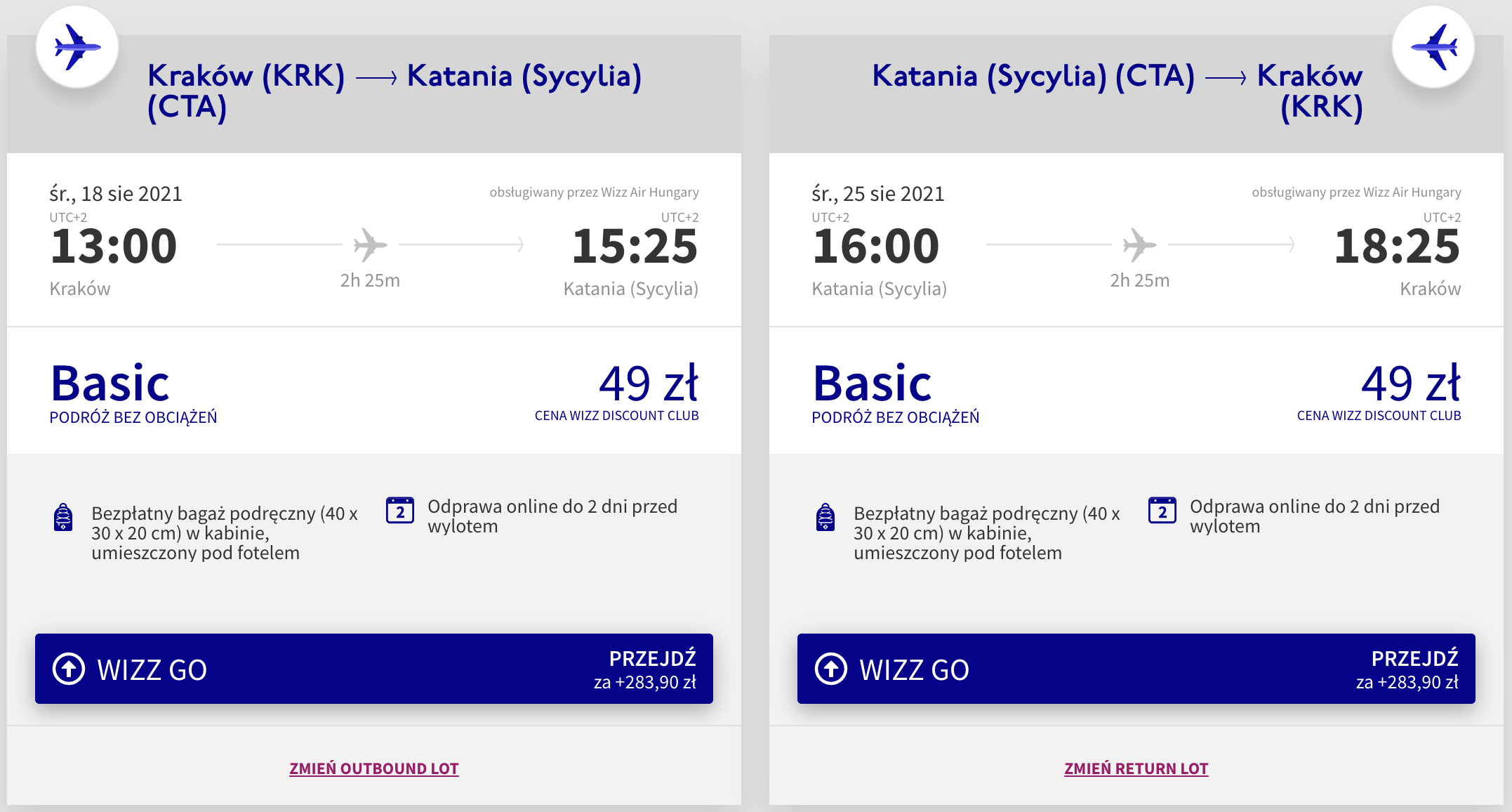 zarezerwuj loty do katanii