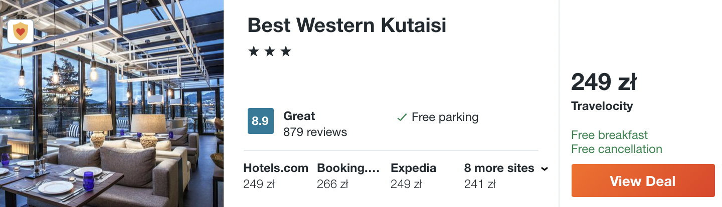 zarezerwuj hotel w kutaisi
