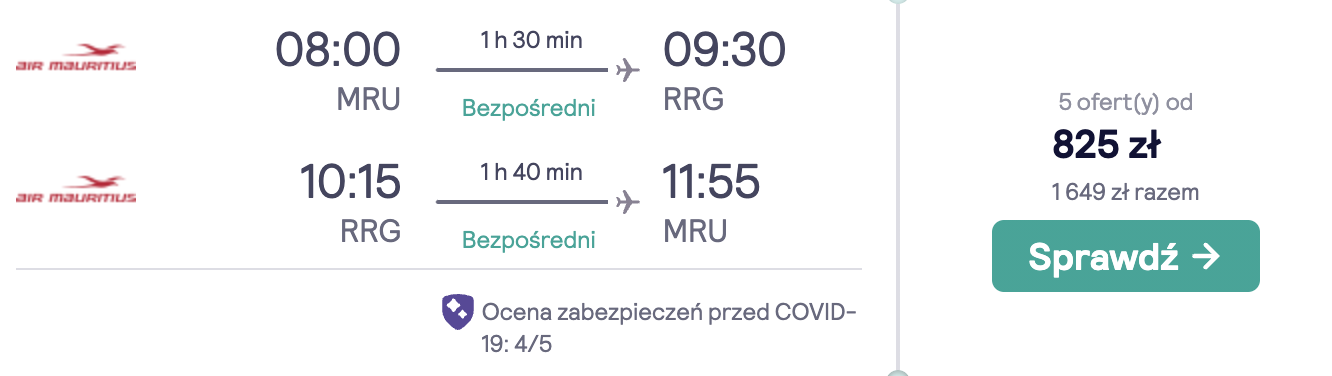 zarezerwuj loty na seszele