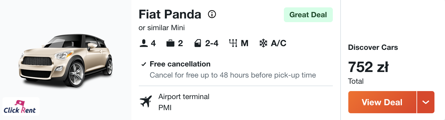 zarezerwuj auto na krecie