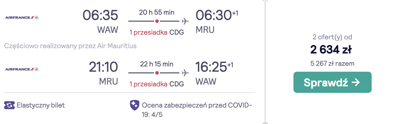 zarezerwuj loty na seszele