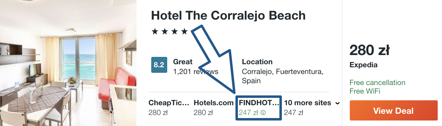 zarezerwuj hotel na fue
