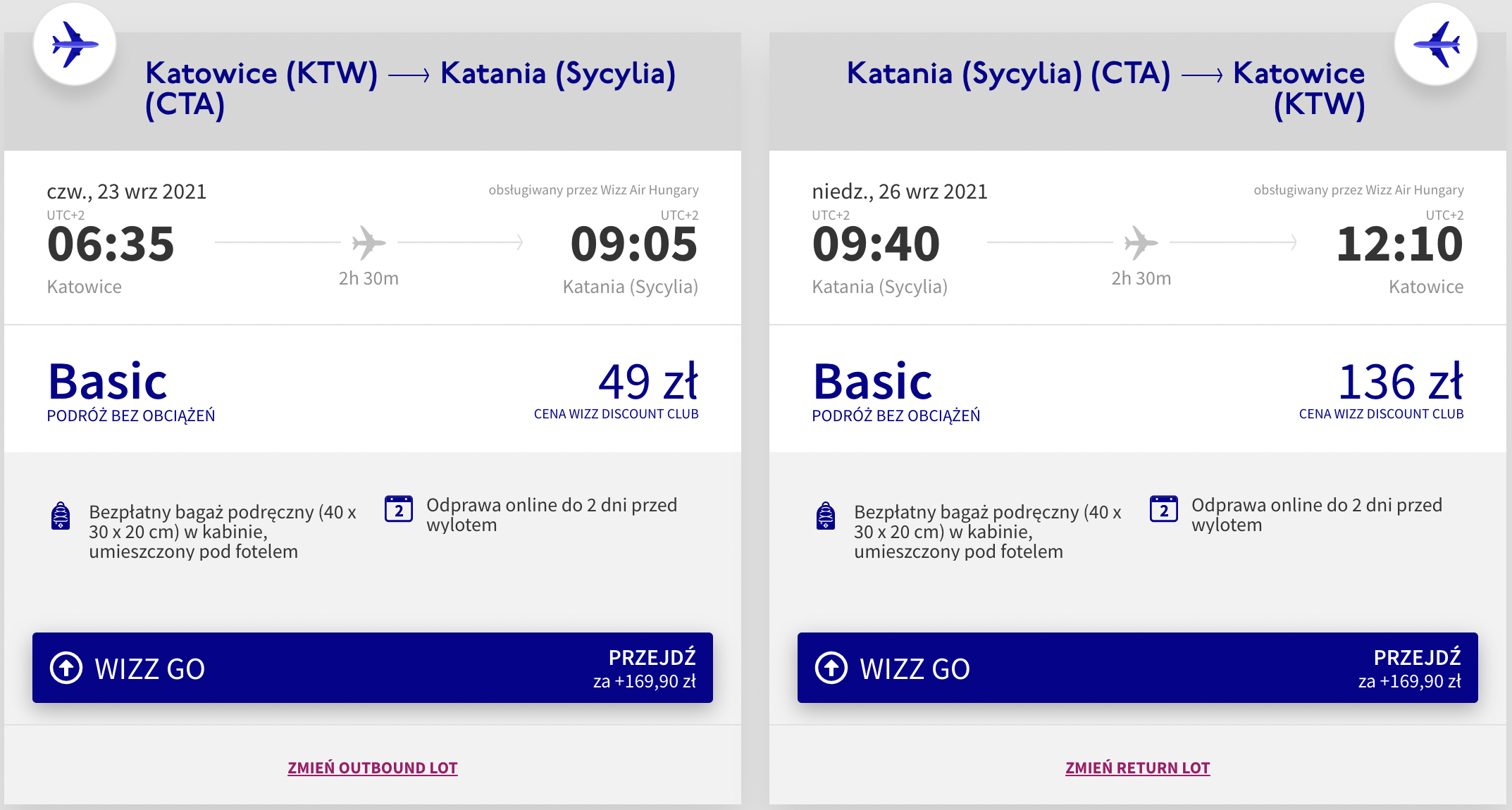 zarezerwuj loty do katanii