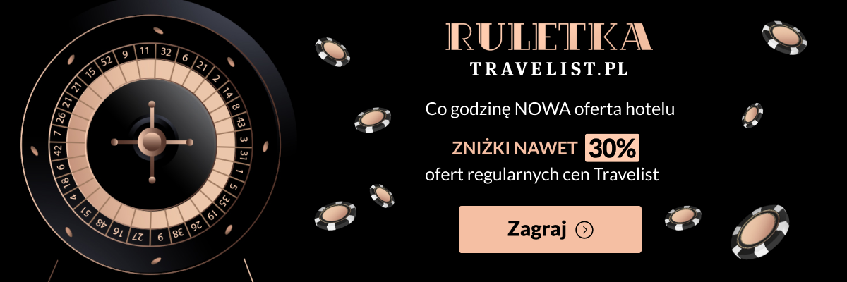 Ruletka Travelist! Noclegi w obniżonych cenach w hotelach ze śniadaniem lub wyżywieniem w całej Polsce