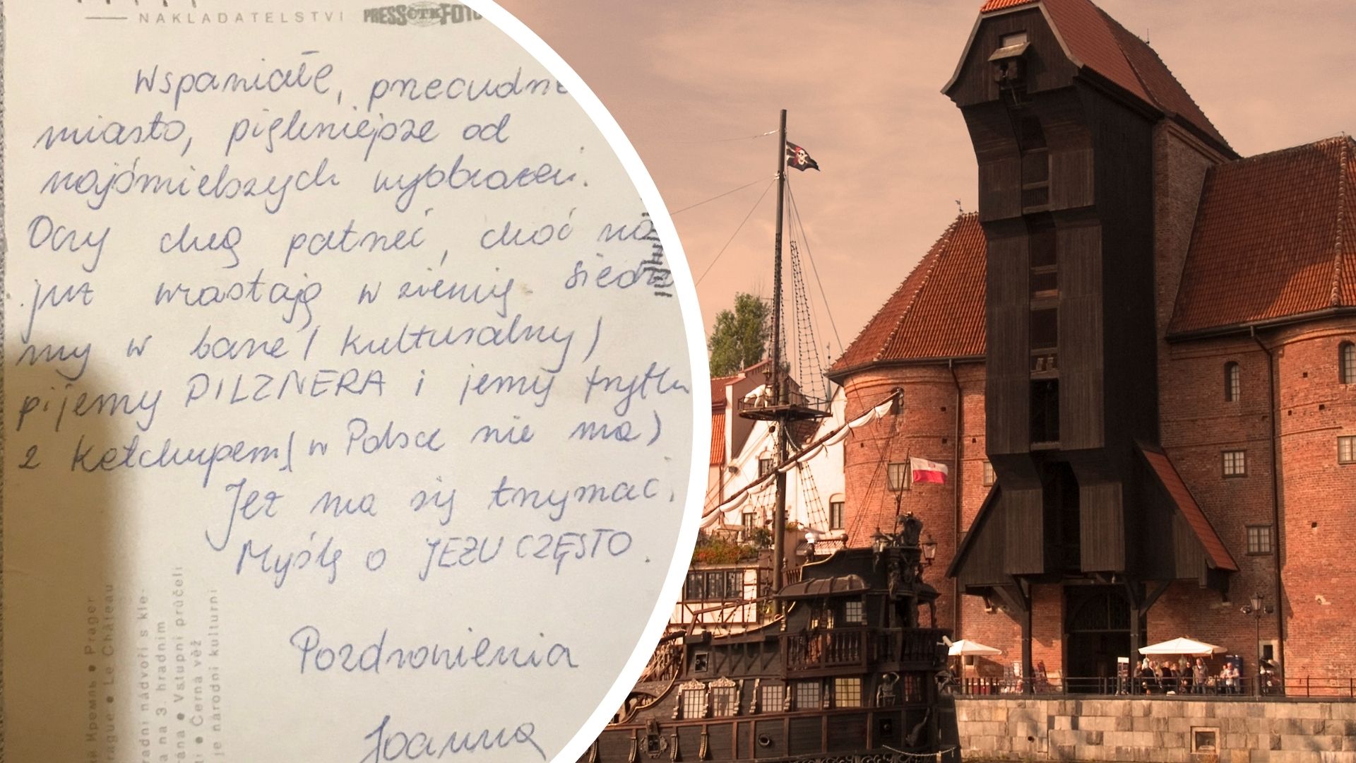 Pocztówka z Pragi przyszła po 43 latach! „Pijemy Pilznera i jemy frytki z keczupem”