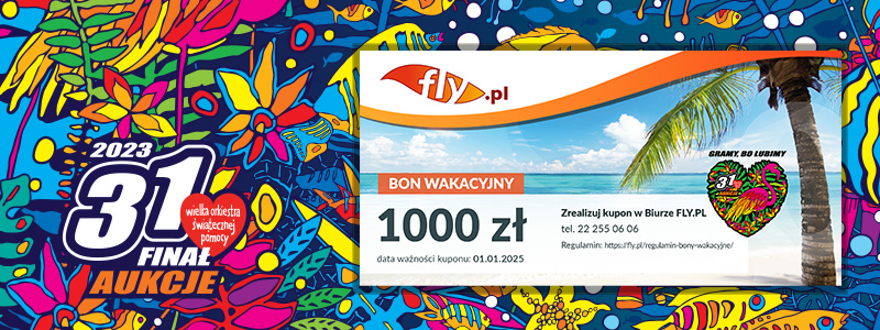 #WOŚP: licytuj bon wakacyjny na dowolną wycieczkę od Fly.pl