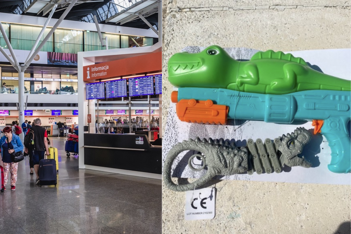 Podczas kontroli na Lotnisku Chopina zabrali dziecku plastikowy pistolet zabawkę z dinozaurem! Jak się tłumaczy lotnisko?