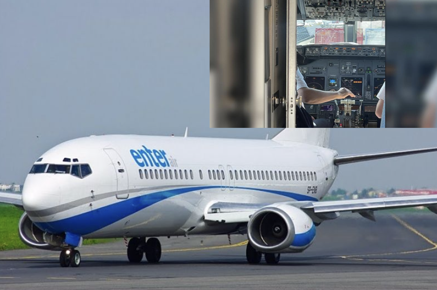Awaryjne lądowanie samolotu Enter Air. Powodem pęknięta szyba w kabinie pilotów!