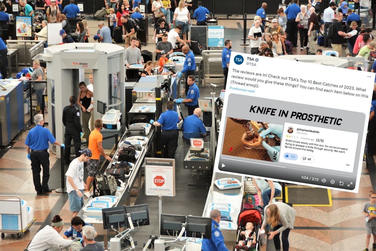 Najdziwniejsze znaleziska w bagażach podróżnych w 2023 r. Wśród nich atrapy rakiet i nóż ukryty w chlebie!