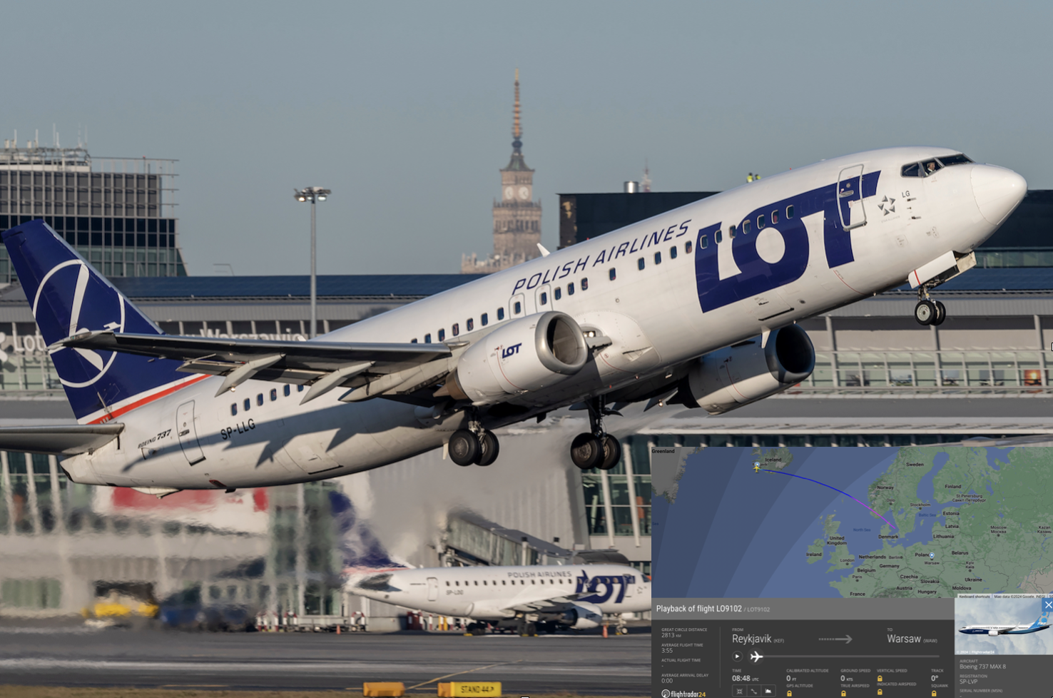 LOT znów powiększa flotę i zapowiada rekordowy rok! Kolejny Boeing 737 MAX 8 przyleci dziś do Warszawy