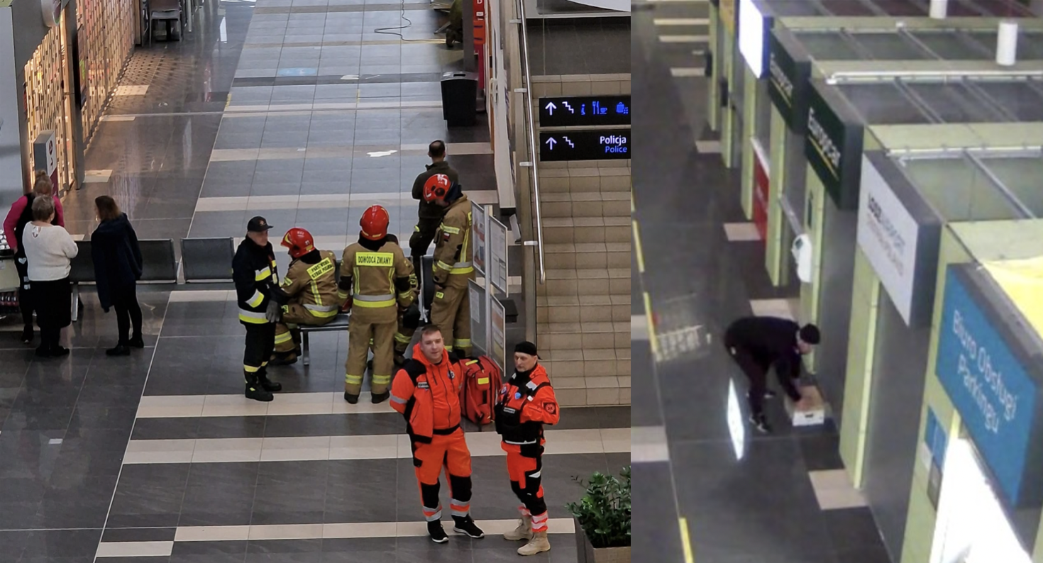 Kurier sparaliżował pracę lotniska w Łodzi. Nie zastał adresata, więc… zostawił paczkę w terminalu!
