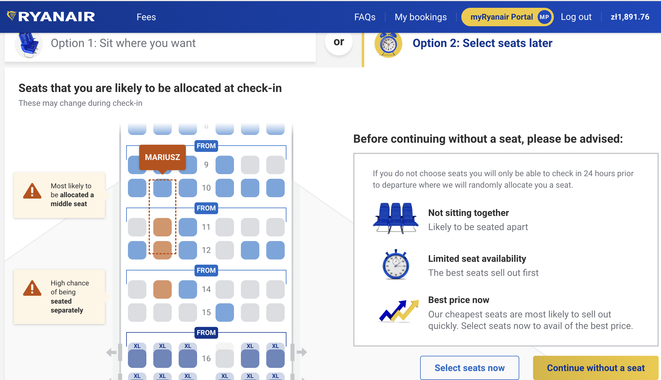 „Zostało tylko 5 miejsc w takiej cenie”. Tak Ryanair naciąga pasażerów podczas rezerwacji biletów