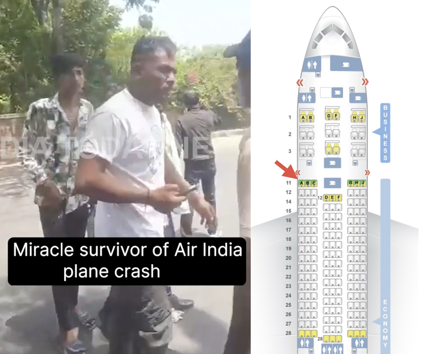 Tylko 1 pasażer przeżył katastrofę samolotu Air India. Uratował go fotel 11A, na którym siedział?