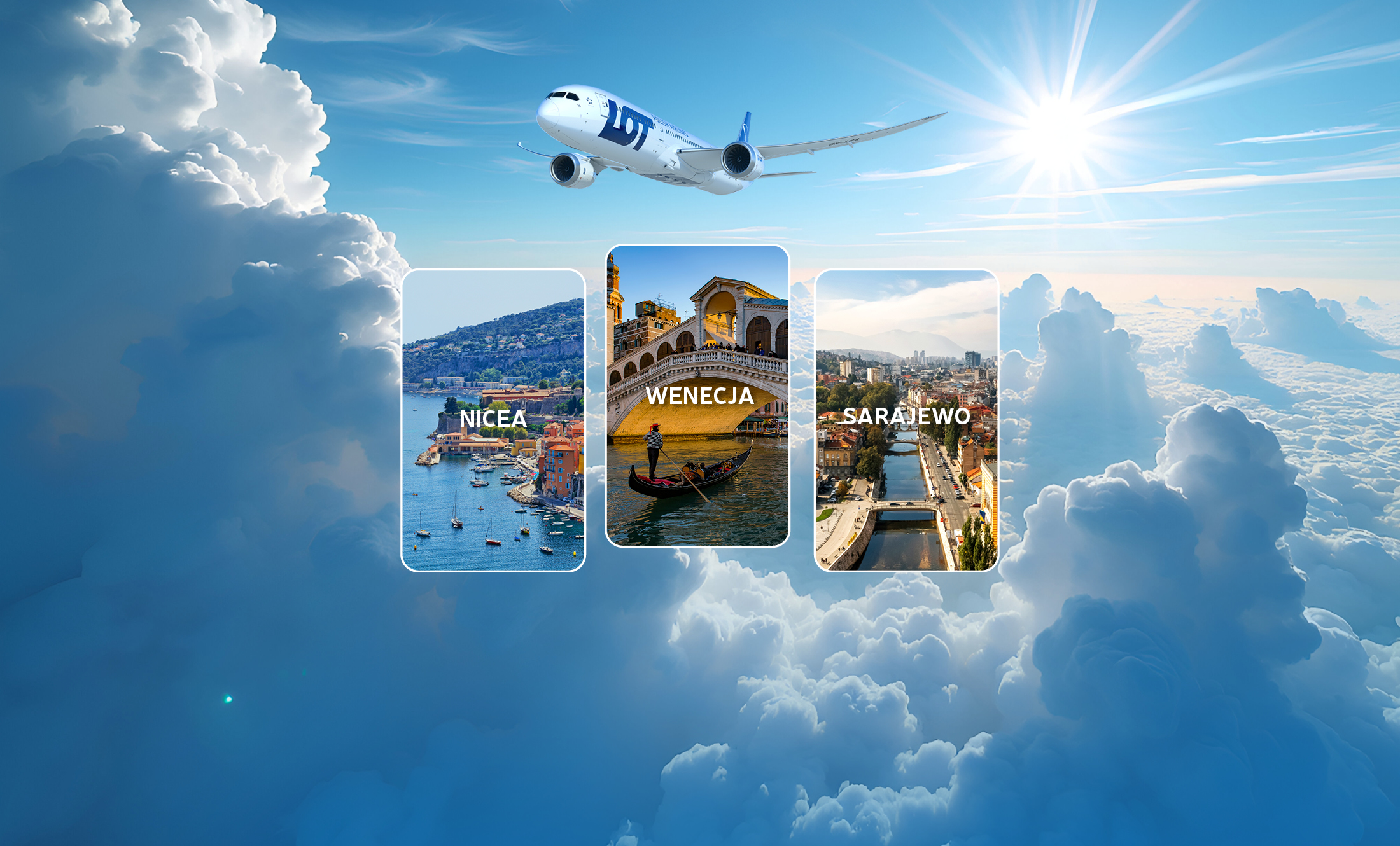 Szalona Środa w PLL LOT ✈️ Loty do Nicei, Wenecji, Podgoricy i Sarajewa od 449 PLN ☀️