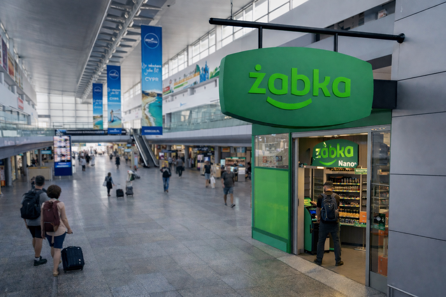Żabka wchodzi na polskie lotniska. Pierwszy sklep jeszcze w tym roku