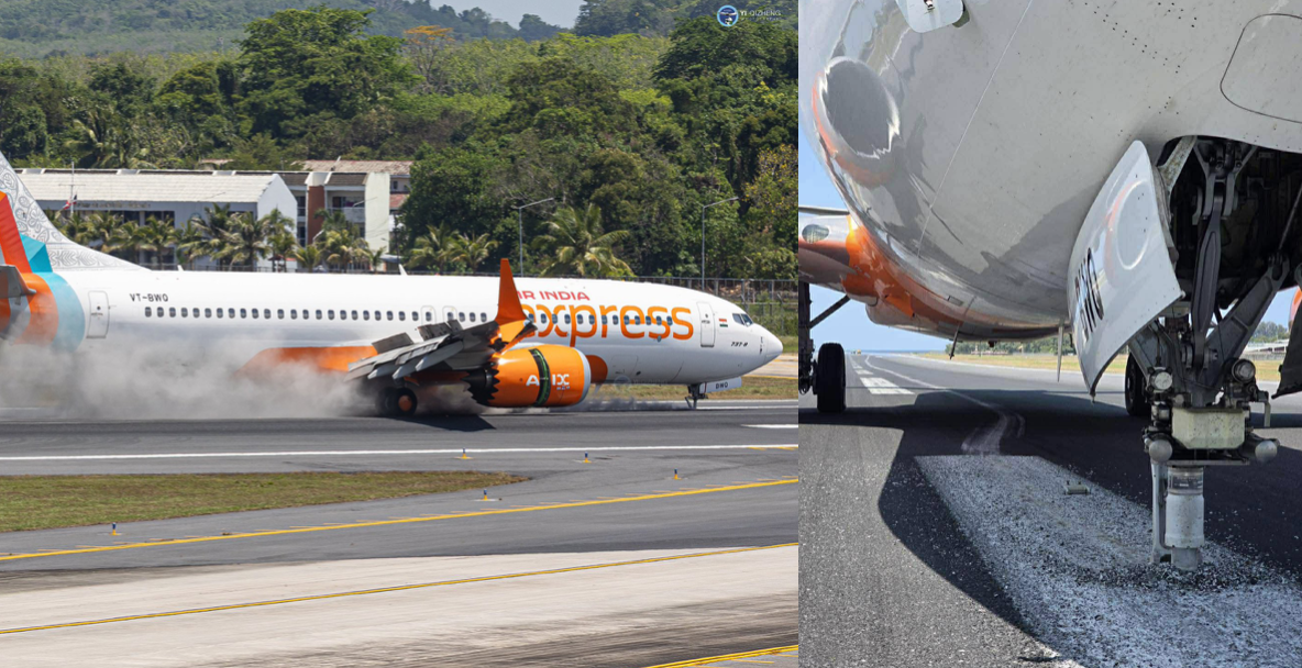 Ale przydzwonił! Lotnisko na Phuket zamknięte na kilka godzin w wyniku twardego lądowania Boeinga 737 MAX 8