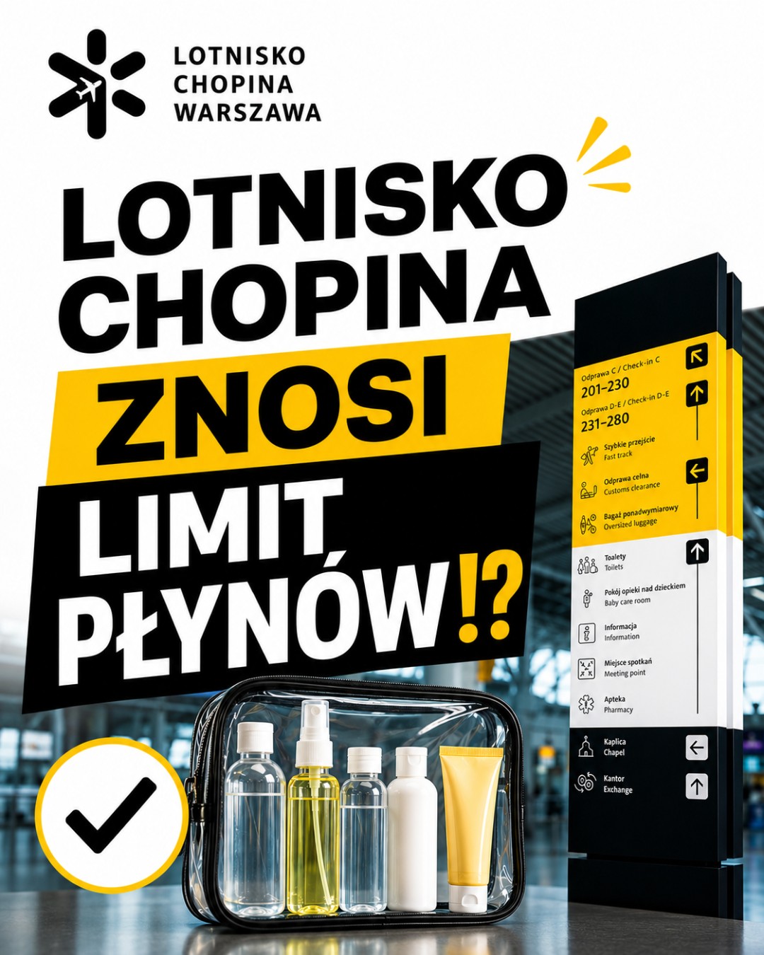 Limit płynów Lotnisko Chopina