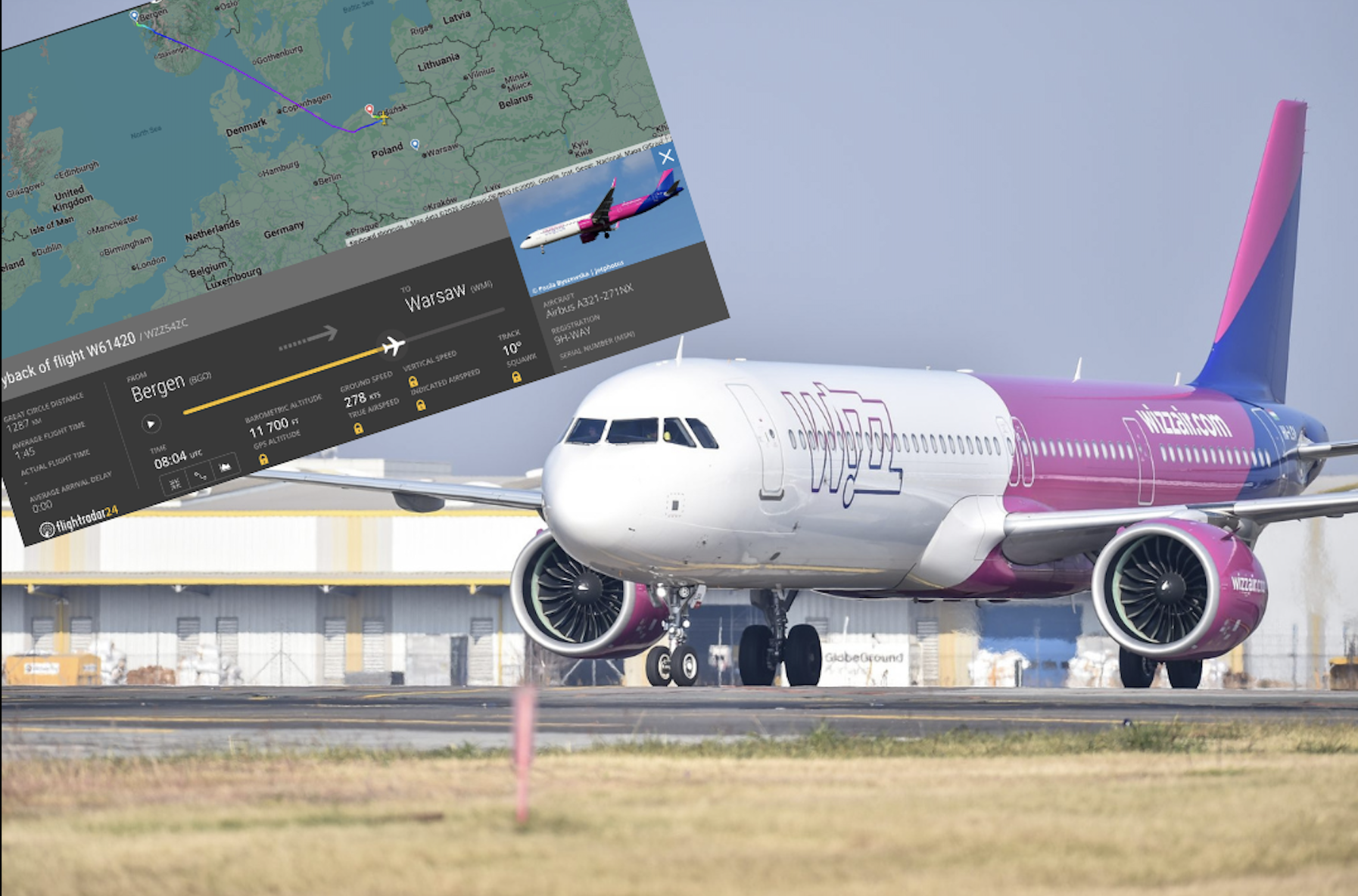Awaryjne lądowanie samolotu Wizz Air lecącego do Polski! Załoga wykryła usterkę techniczną na pokładzie