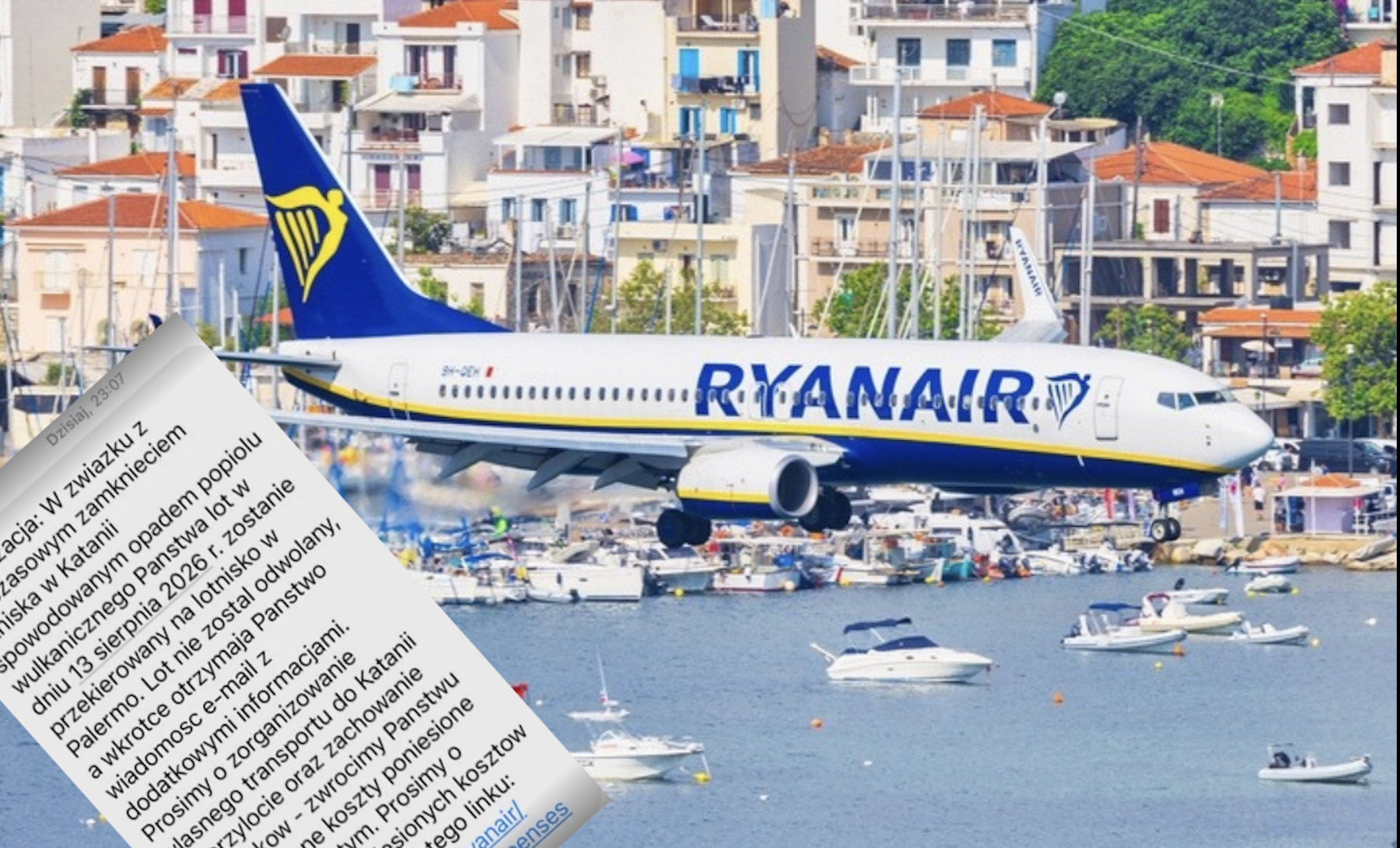 Co za chaos! Ryanair dwa razy zmienił im lotnisko przylotu, a ostatecznie i tak wylądowali 220 km dalej
